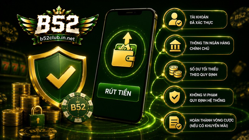 Điều kiện cần đáp ứng khi rút tiền B52Club