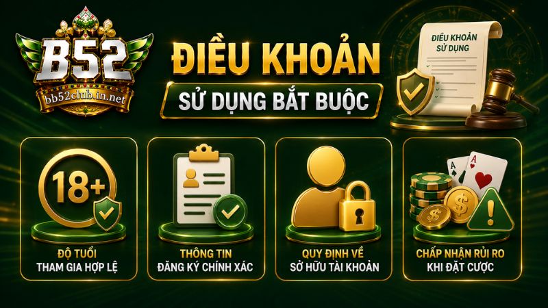 Những điều khoản sử dụng bắt buộc trên B52 Club