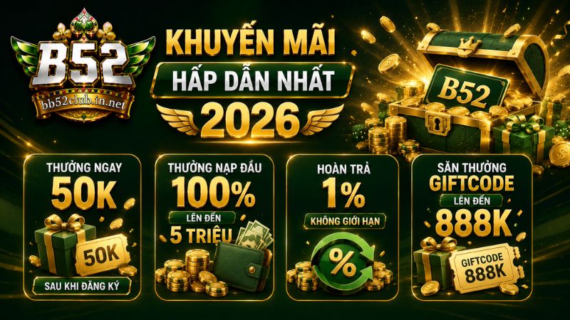 Tổng hợp khuyến mãi B52Club hấp dẫn nhất 2026