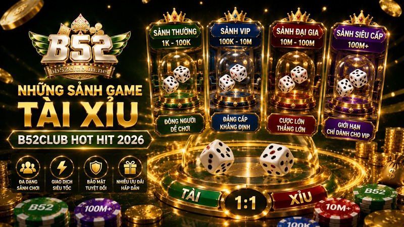 Những sảnh game tài xỉu B52Club hot hit 2026