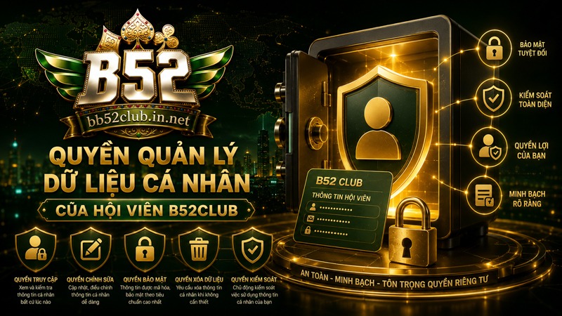 Quyền quản lý dữ liệu cá nhân của người chơi B52Club