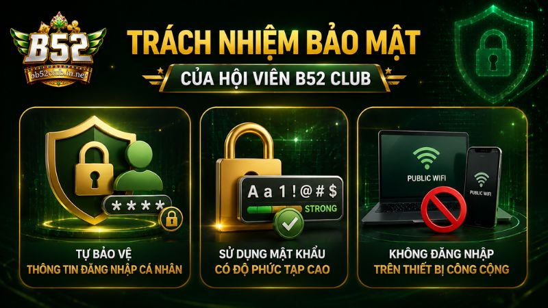 Trách nhiệm tự bảo mật của hội viên B52 Club